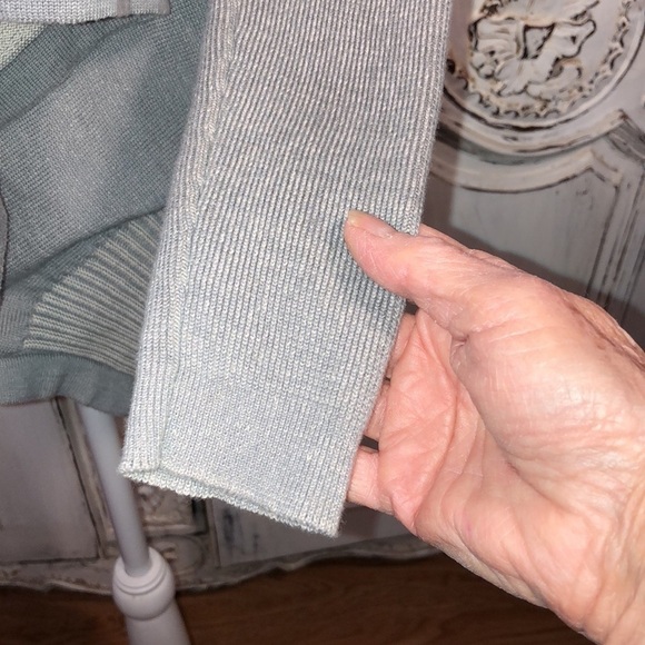 Cabi Gray Blue Long Sleeve Waterfall Cardigan Size XS - Picture 6 of 11